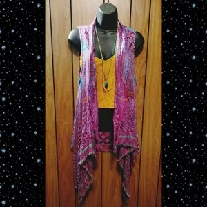 NWT Pashmina Material Boho Gypsy Scarf-Vest